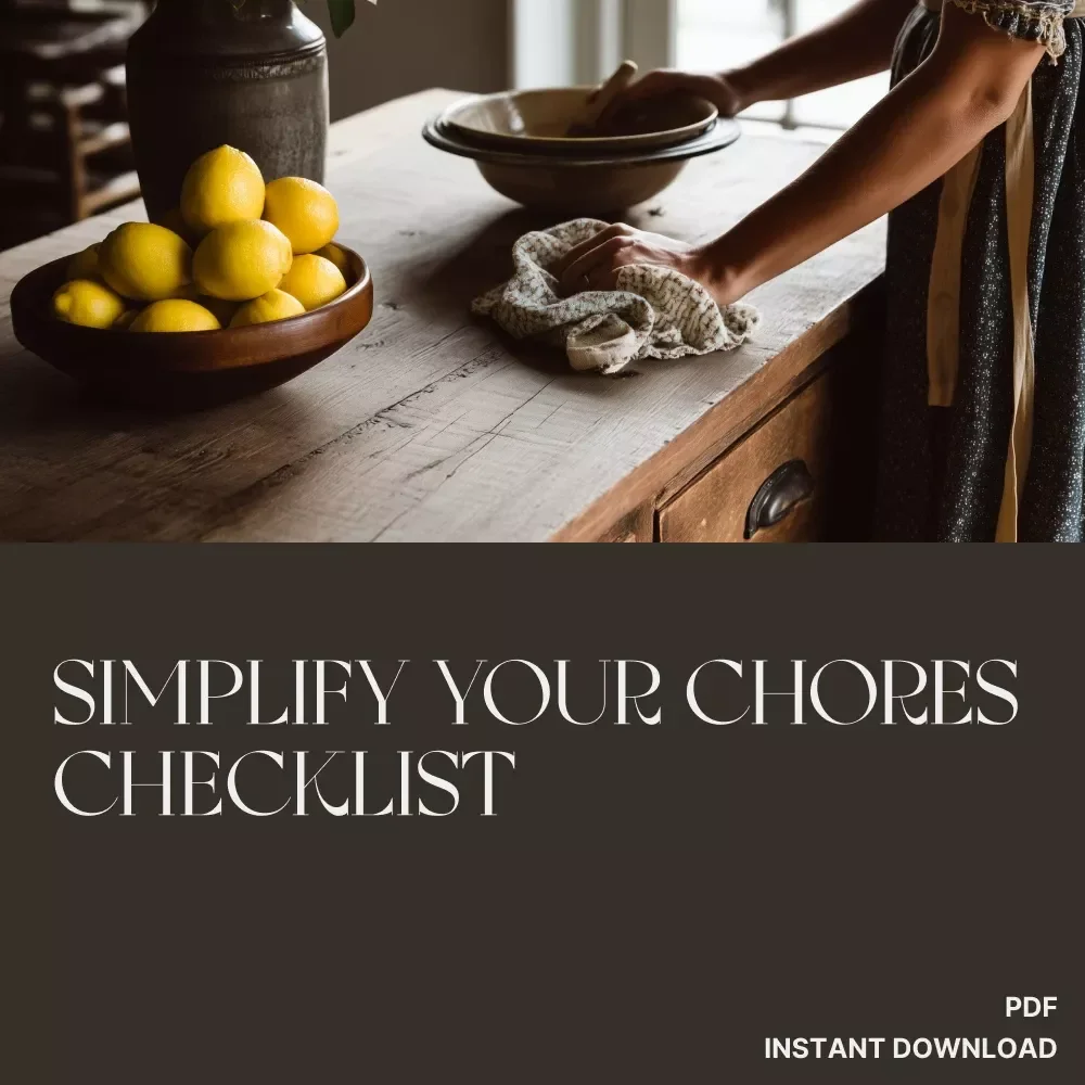 Simplify Your Chores Checklist | Printable Cleaning Schedule, Home Organization Guide, Digital Download for Busy Families
