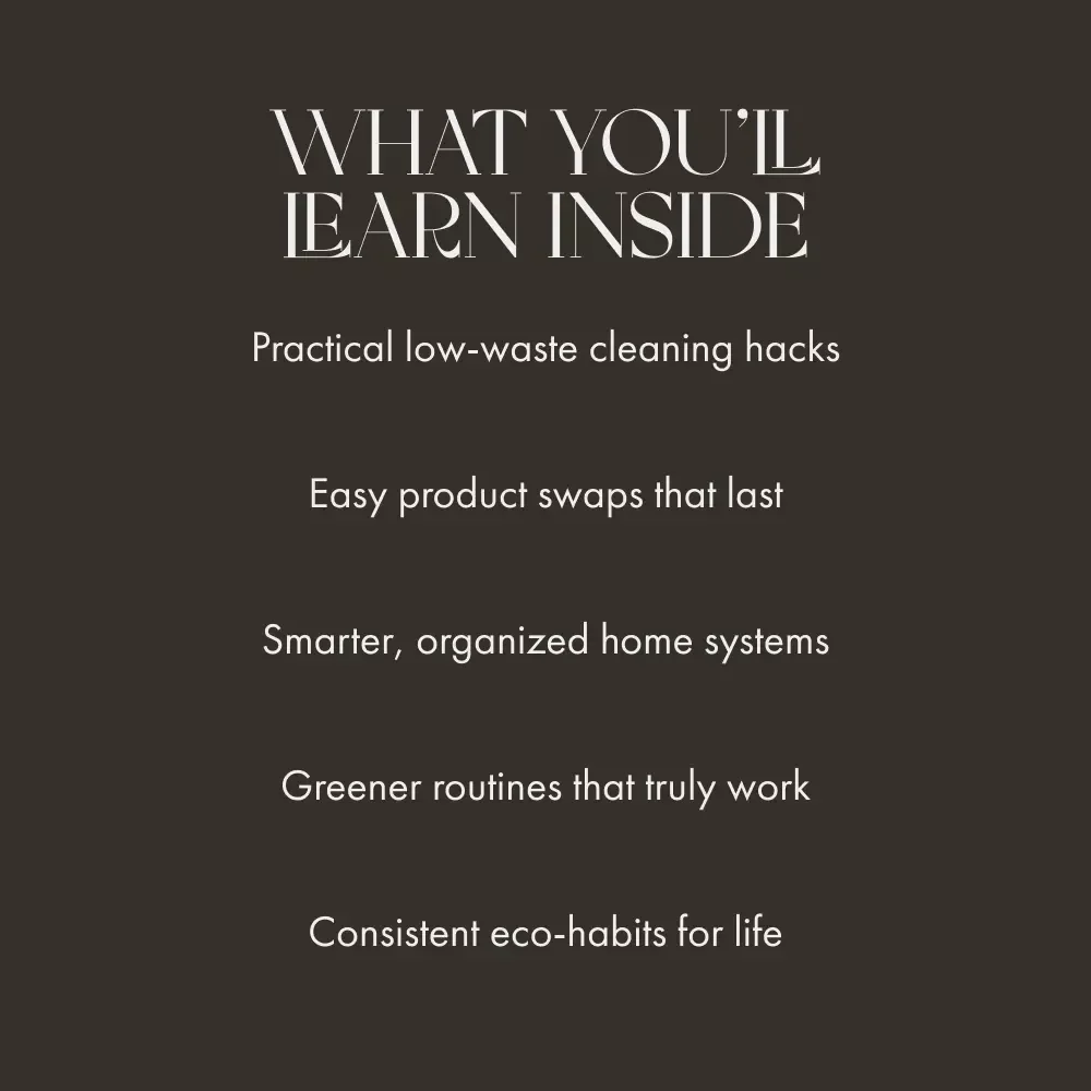 Clean Smarter Live Lighter | Eco-Friendly Cleaning eBook | Tips for Reducing Waste in Cleaning | Sustainable Home Guide | Zero-Waste Cleaning Habits