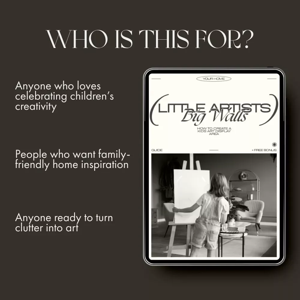 Little Artists Big Walls | How to Create a Kids Art Display Area | Digital Guide for Parents & Creative Homes