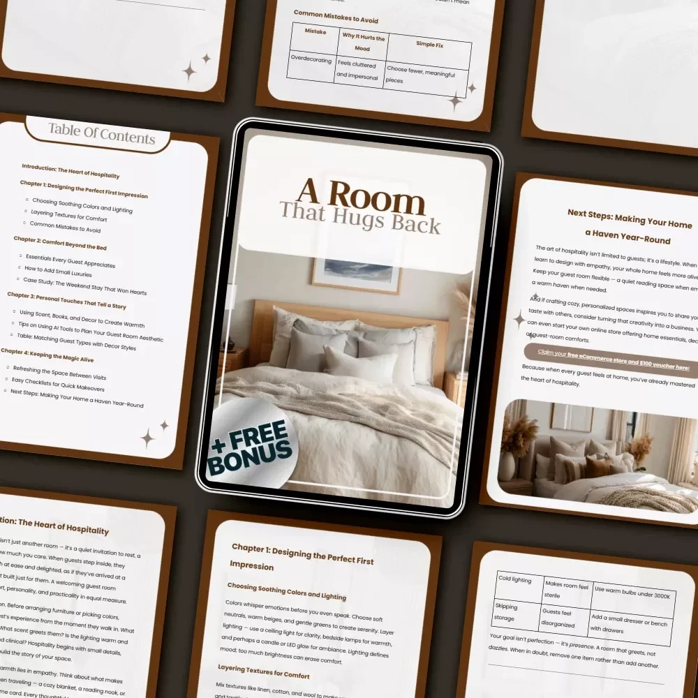 A Room That Hugs Back | How to Create a Guest Room That Feels Welcoming | Digital Guide for Cozy & Inviting Guest Spaces