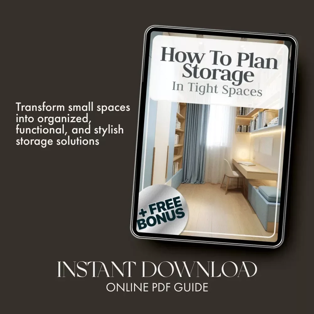 How to Plan Storage in Tight Spaces | Smart Home Organization Guide for Small Apartments, Tiny Homes & Minimalist Living | Digital Download