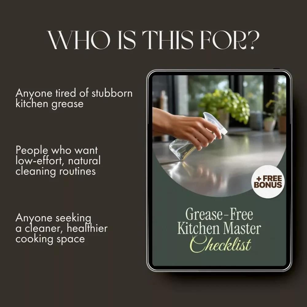 Grease-Free Kitchen Master Checklist | Printable Cleaning Guide for Spotless Surfaces | Digital Download for How to Get Rid of Sticky Kitchen Grease | Home Cleaning Routine Organizer