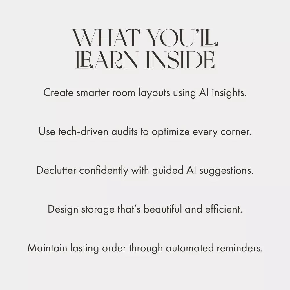Smart Spaces: Using AI to Organize Your Home with Ease | Digital eBook | How to Organize Rooms Using AI Suggestions | Home Organization Guide