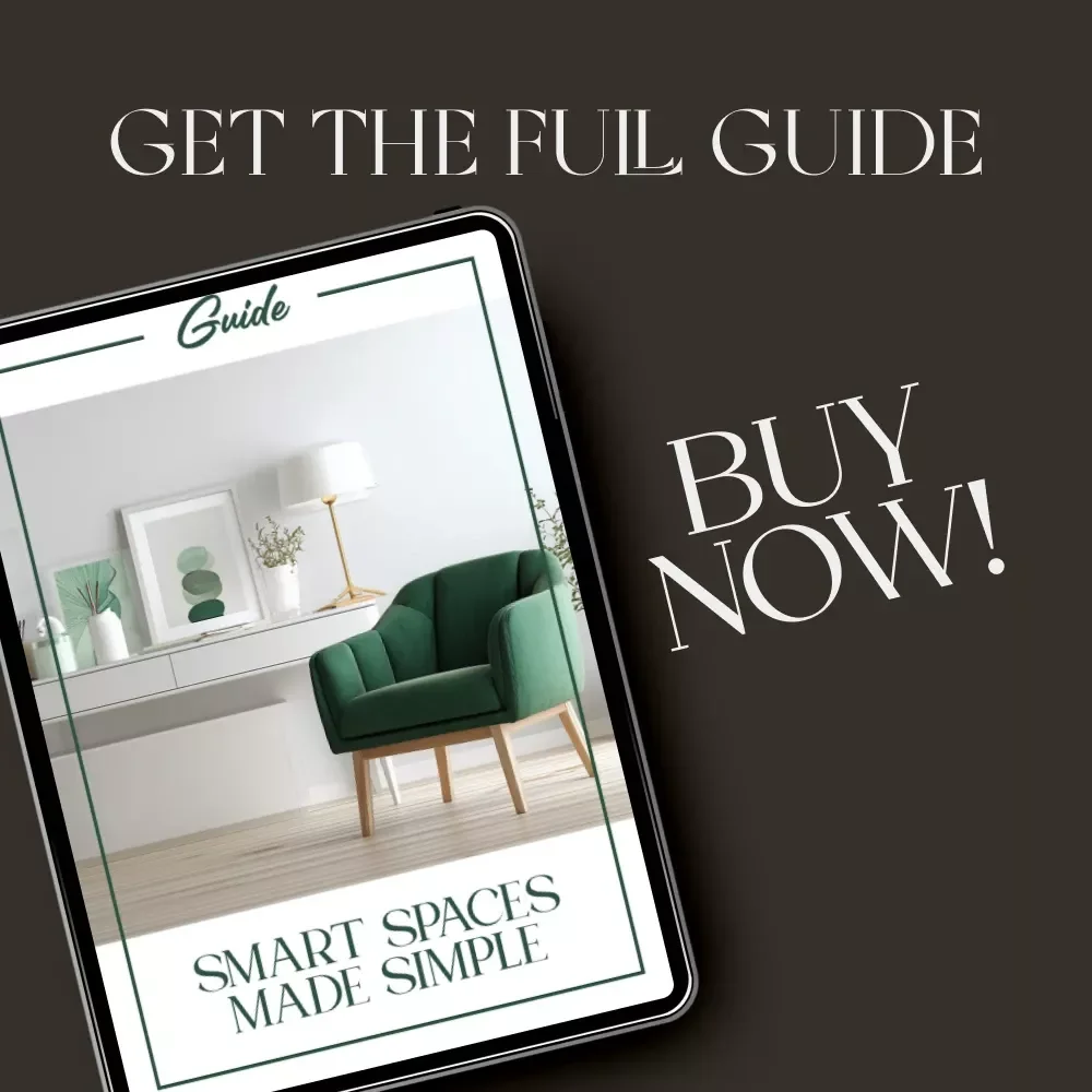 Smart Spaces Made Simple | AI Room Design Guide, Digital Download, Home Decor Planning eBook, Interior Design Checklist for Beginners, AI Interior Design Tutorial