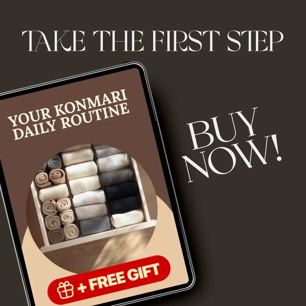 Your KonMari Daily Routine Checklist | Best Way to Follow KonMari Method Daily | Digital Download Minimalist Guide for Mindful Tidying and Joyful Living