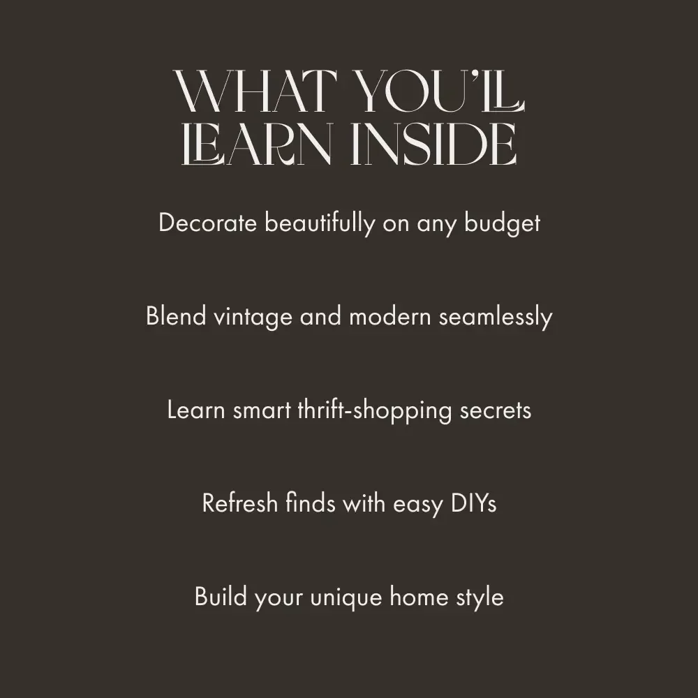 Timeless Style Starts Secondhand | Thrifted Home Decor Guide | Sustainable Interior Design eBook | DIY Upcycling & Vintage Styling Tips | Digital Download