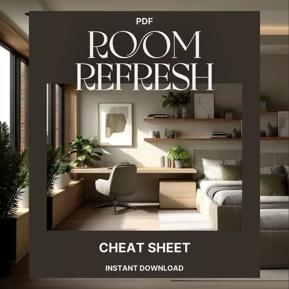 Room Refresh Cheat Sheet | How to Refresh a Room Without Buying Anything | Home Makeover Printable Checklist for Easy Room Update