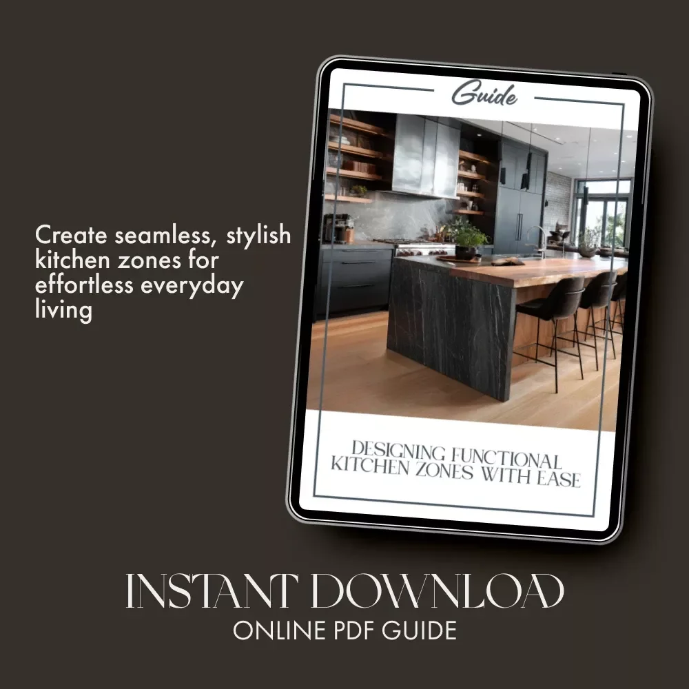 Designing Functional Kitchen Zones with Ease | How to Create Functional Kitchen Zones | Printable Home Organization & Kitchen Design Guide (Digital Download)