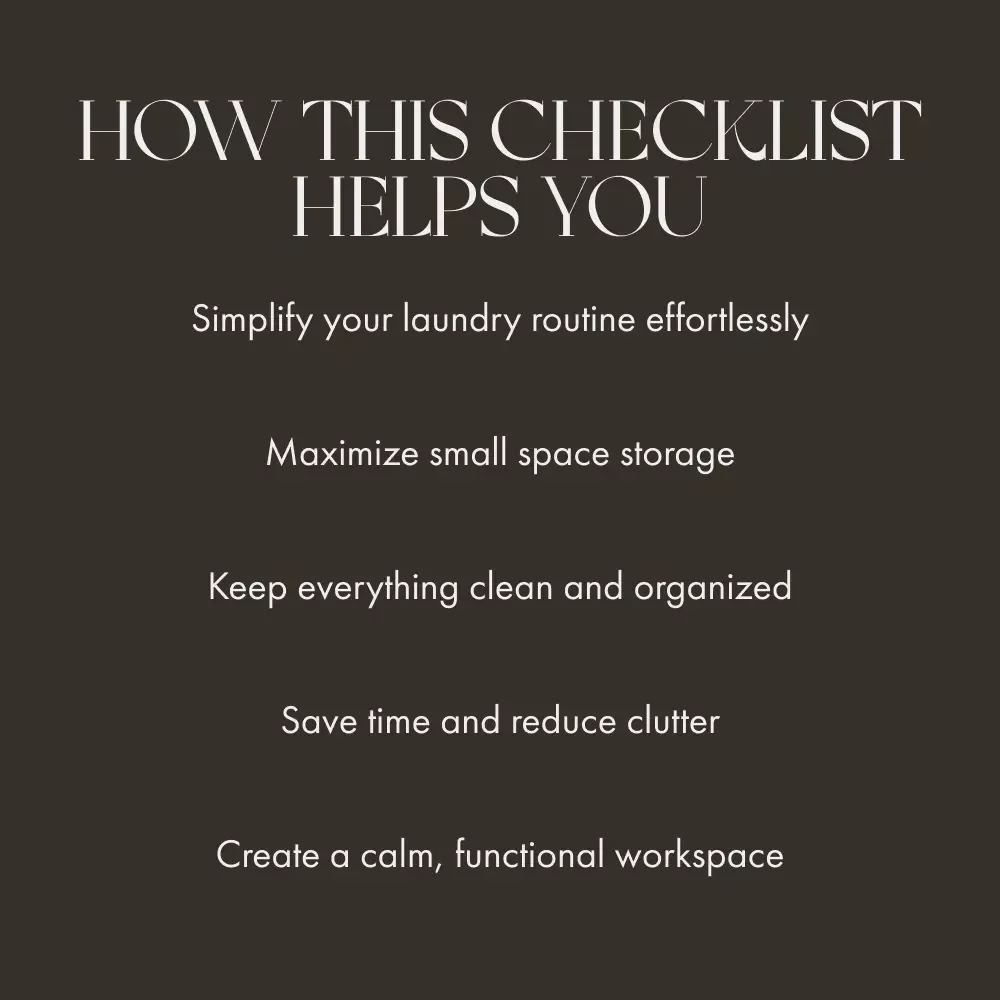 Laundry Room Mastery Checklist | Printable Home Organization Guide | Digital Download for Decluttering, Storage Optimization & Laundry Room Planning