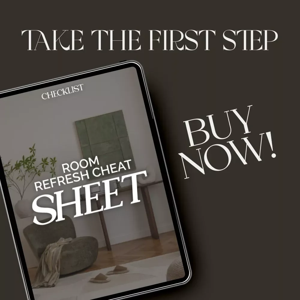 Room Refresh Cheat Sheet | How to Refresh a Room Without Buying Anything | Home Makeover Printable Checklist for Easy Room Update