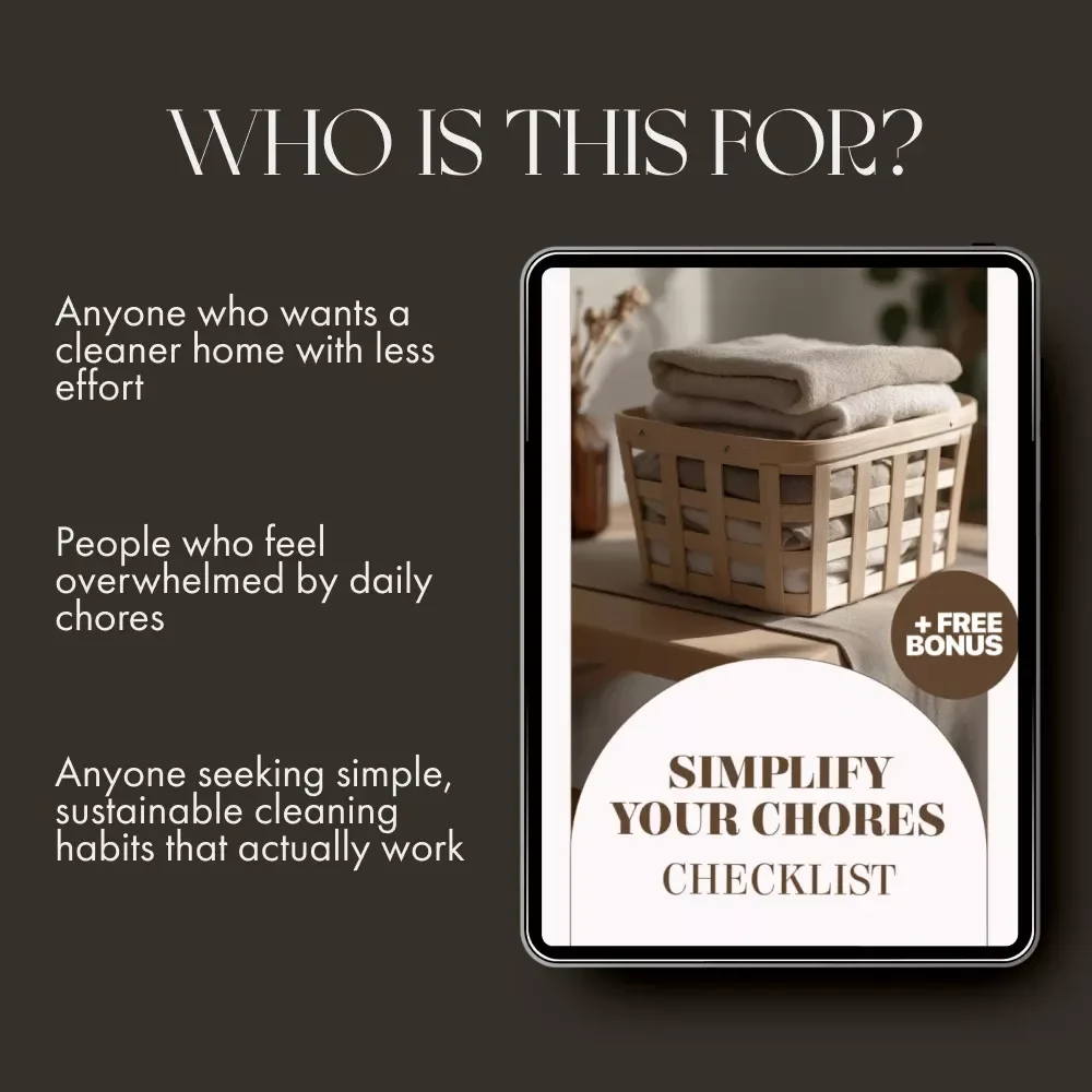 Simplify Your Chores Checklist | Printable Cleaning Schedule, Home Organization Guide, Digital Download for Busy Families