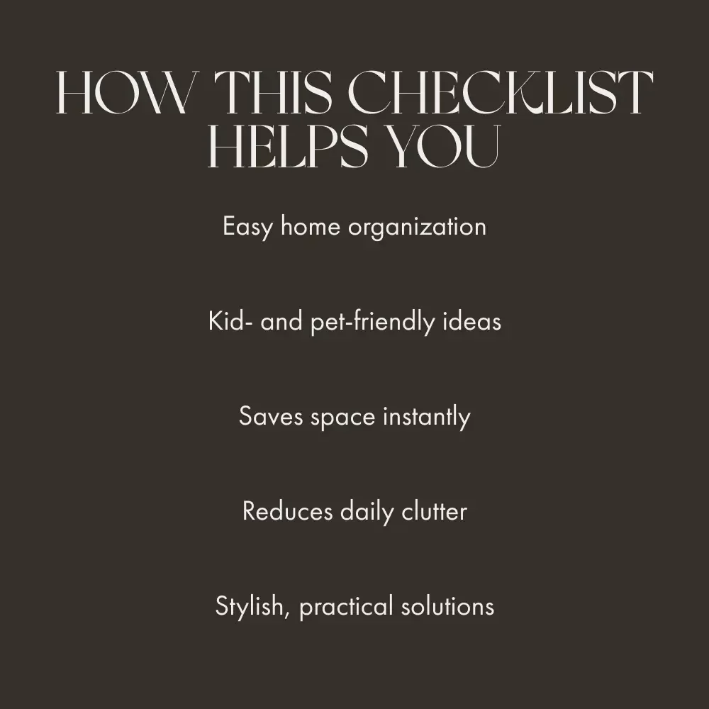 Smart Storage Hacks for Pets & Kids | Printable Checklist for Families | Home Organization Tips | Digital Download Guide with tips for smart storage for pets and kids