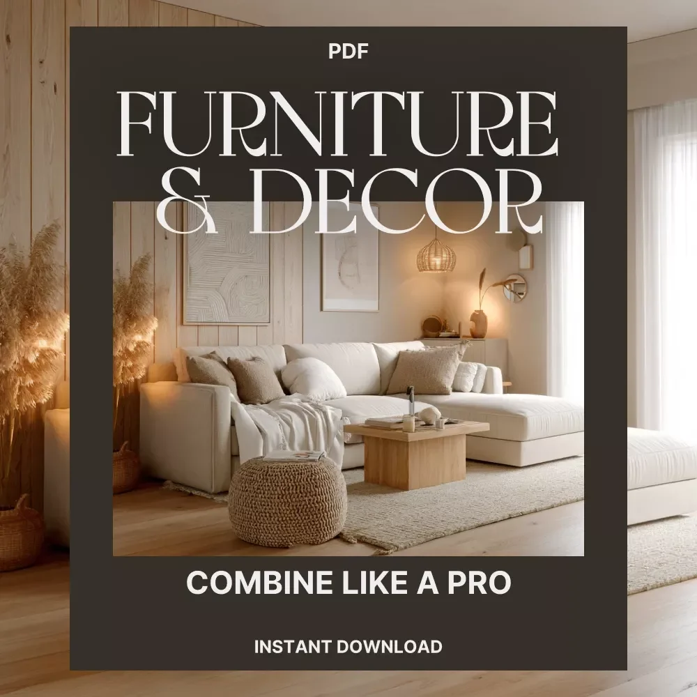 How to Combine Furniture and Decor Like a Pro | Interior Styling eBook | Home Design Guide for Mixing and Matching Styles | Digital Download Home Decor Checklist