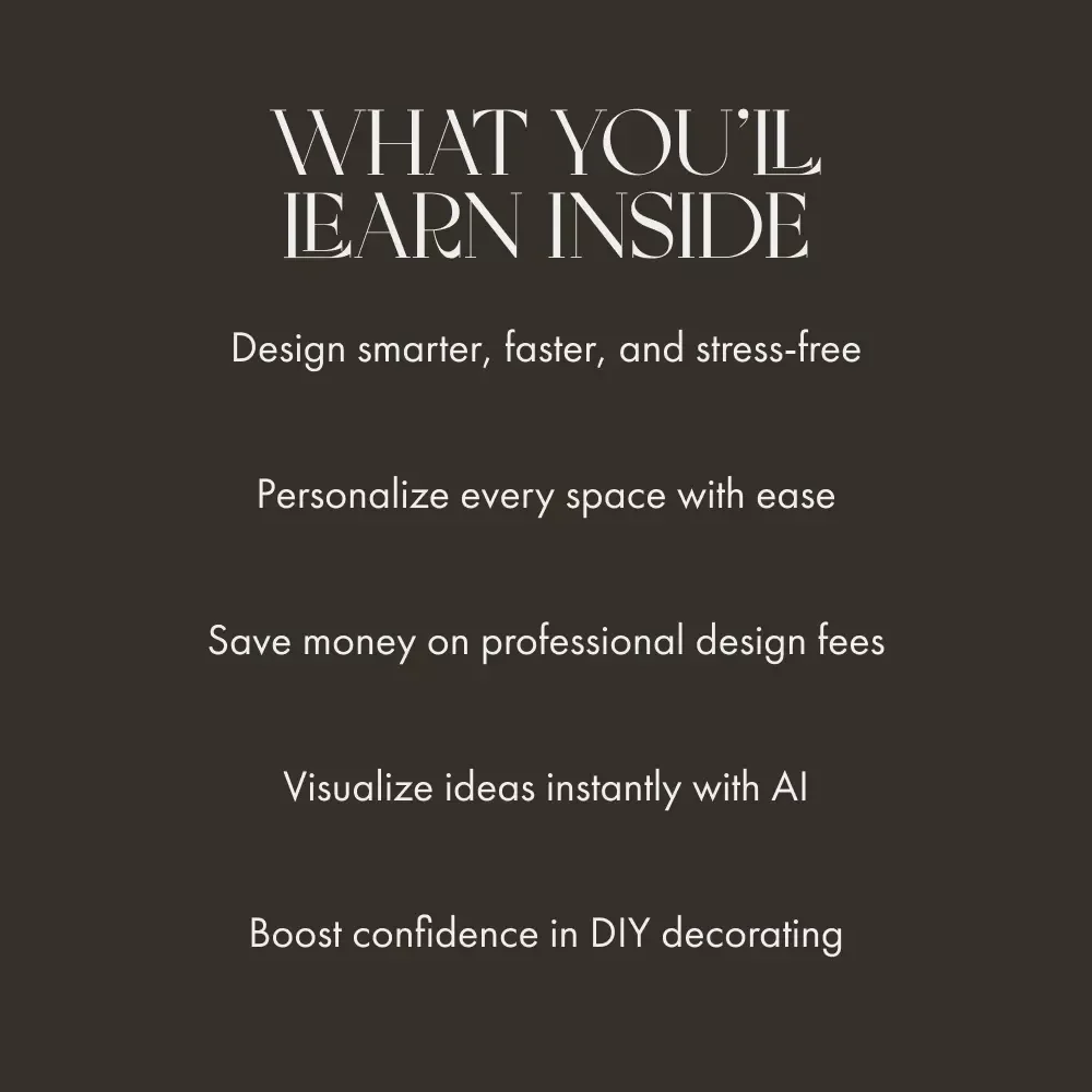 Smart Spaces Made Simple | AI Room Design Guide, Digital Download, Home Decor Planning eBook, Interior Design Checklist for Beginners, AI Interior Design Tutorial