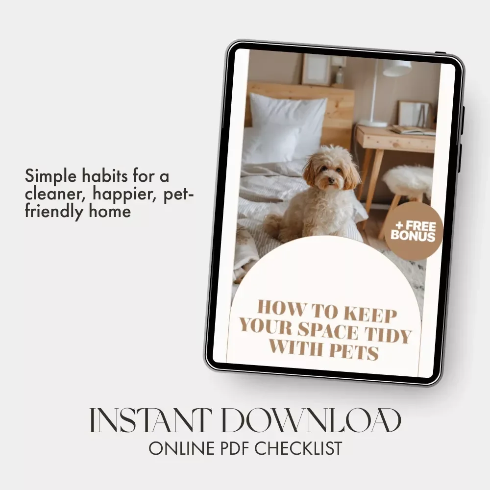 How to Keep Your Space Tidy with Pets | Printable Home Cleaning Checklist | Pet-Friendly Kitchen Organizer | Digital Download | Best Way to Keep Kitchen Tidy with Pets