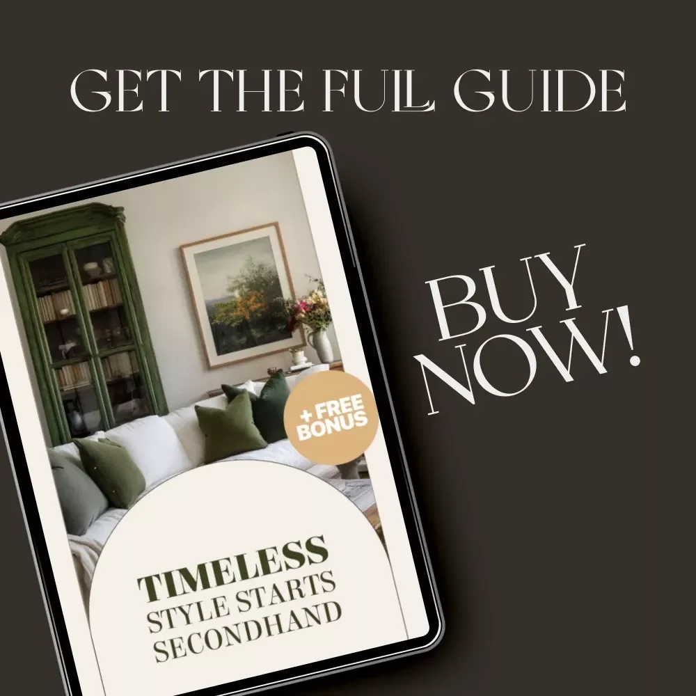 Timeless Style Starts Secondhand | Thrifted Home Decor Guide | Sustainable Interior Design eBook | DIY Upcycling & Vintage Styling Tips | Digital Download