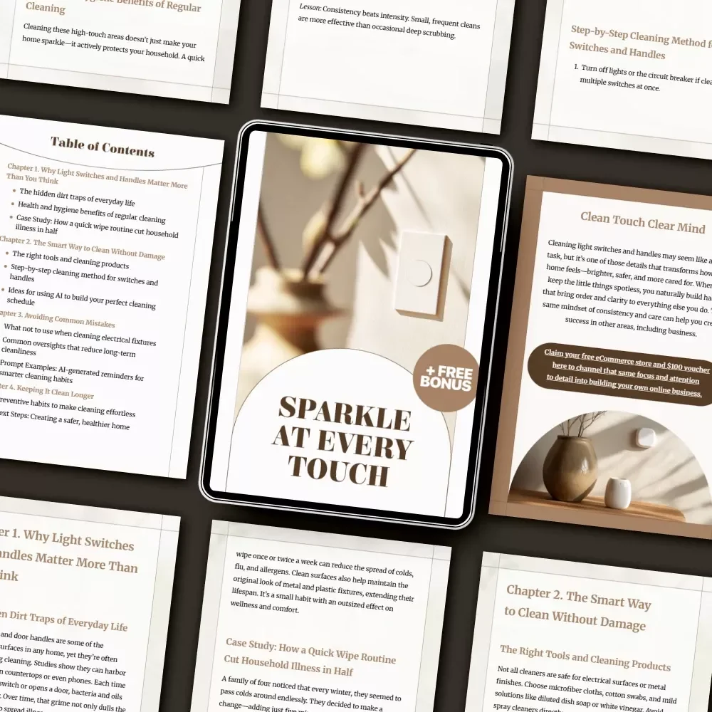 Sparkle at Every Touch | How to Clean Light Switches and Handles | Digital Cleaning Guide for a Healthier, Brighter Home