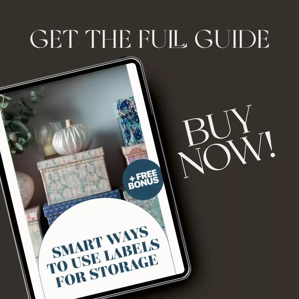 Smart Ways to Use Labels for Storage | Printable Organization Guide | Home & Office Decluttering eBook | Labeling System Checklist | Digital Download