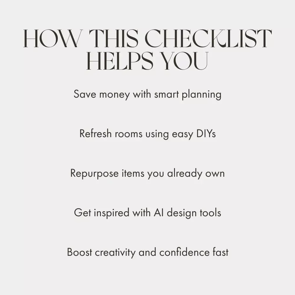 Style Your Home Without Breaking the Bank | Printable DIY Home Styling Checklist | Budget-Friendly Decorating Guide | Learn how to use DIY projects to style your home cheaply