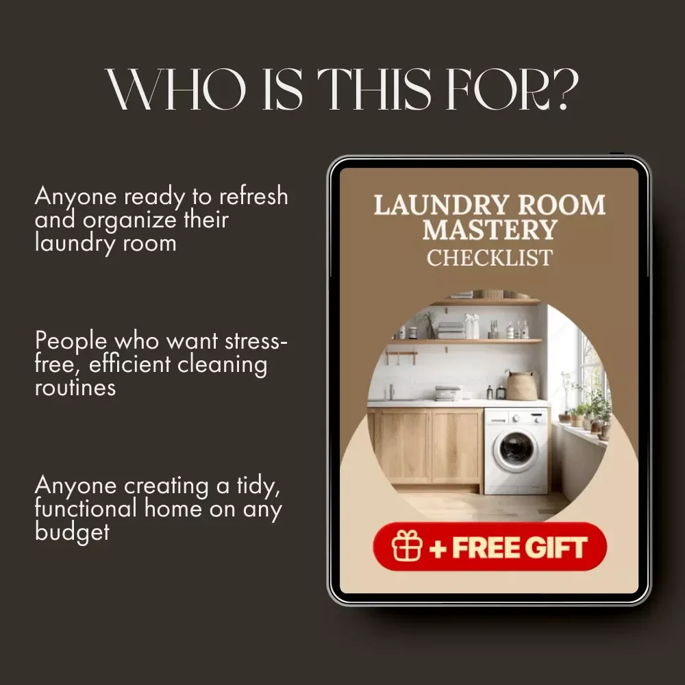 Laundry Room Mastery Checklist | Printable Home Organization Guide | Digital Download for Decluttering, Storage Optimization & Laundry Room Planning