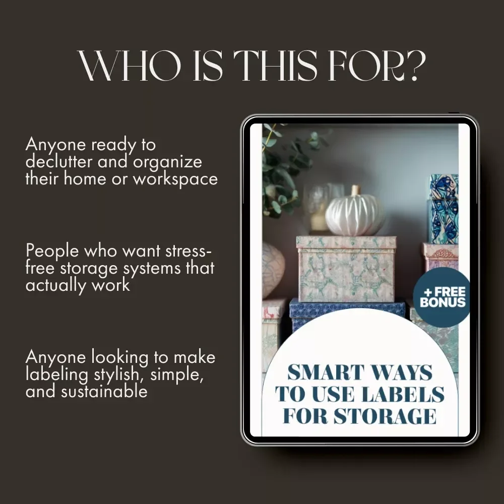 Smart Ways to Use Labels for Storage | Printable Organization Guide | Home & Office Decluttering eBook | Labeling System Checklist | Digital Download