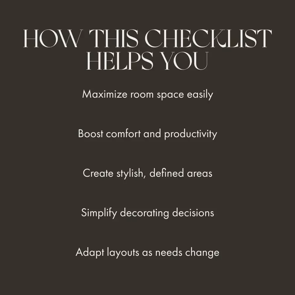 How to Create Zones in Rooms | Printable Home Layout Checklist | Interior Design & Space Planning Guide | Digital Download