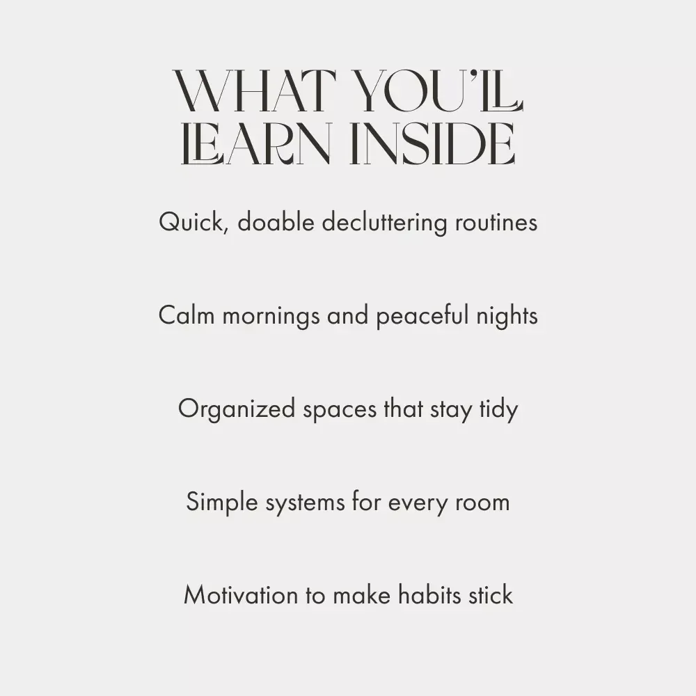 Simple Habits to Keep Your Home Clutter-Free Every Day | Printable Digital Guide | Simple Methods to Reduce Clutter Daily | Home Organization eBook