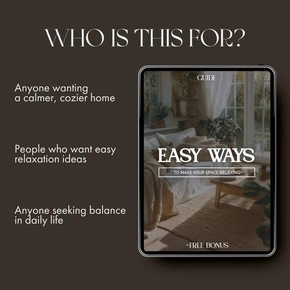 Easy Ways to Make Your Space Relaxing | Home Serenity Guide | What to Do to Make Home Relaxing | Digital Download eBook for Peaceful Living