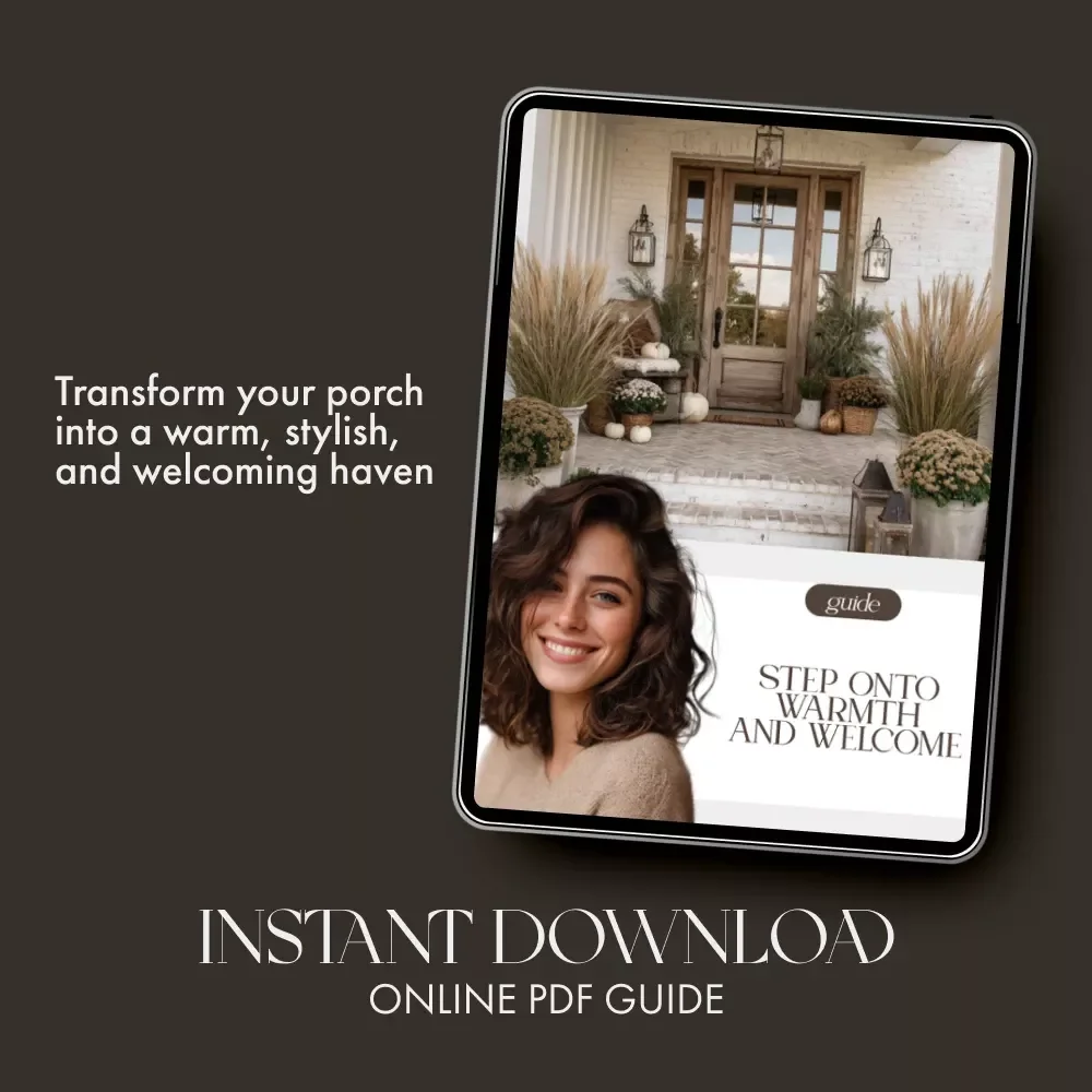 Step onto Warmth and Welcome | Front Porch Makeover Guide | How to Make a Front Porch Welcoming | Digital Download eBook for Home Decor Enthusiasts