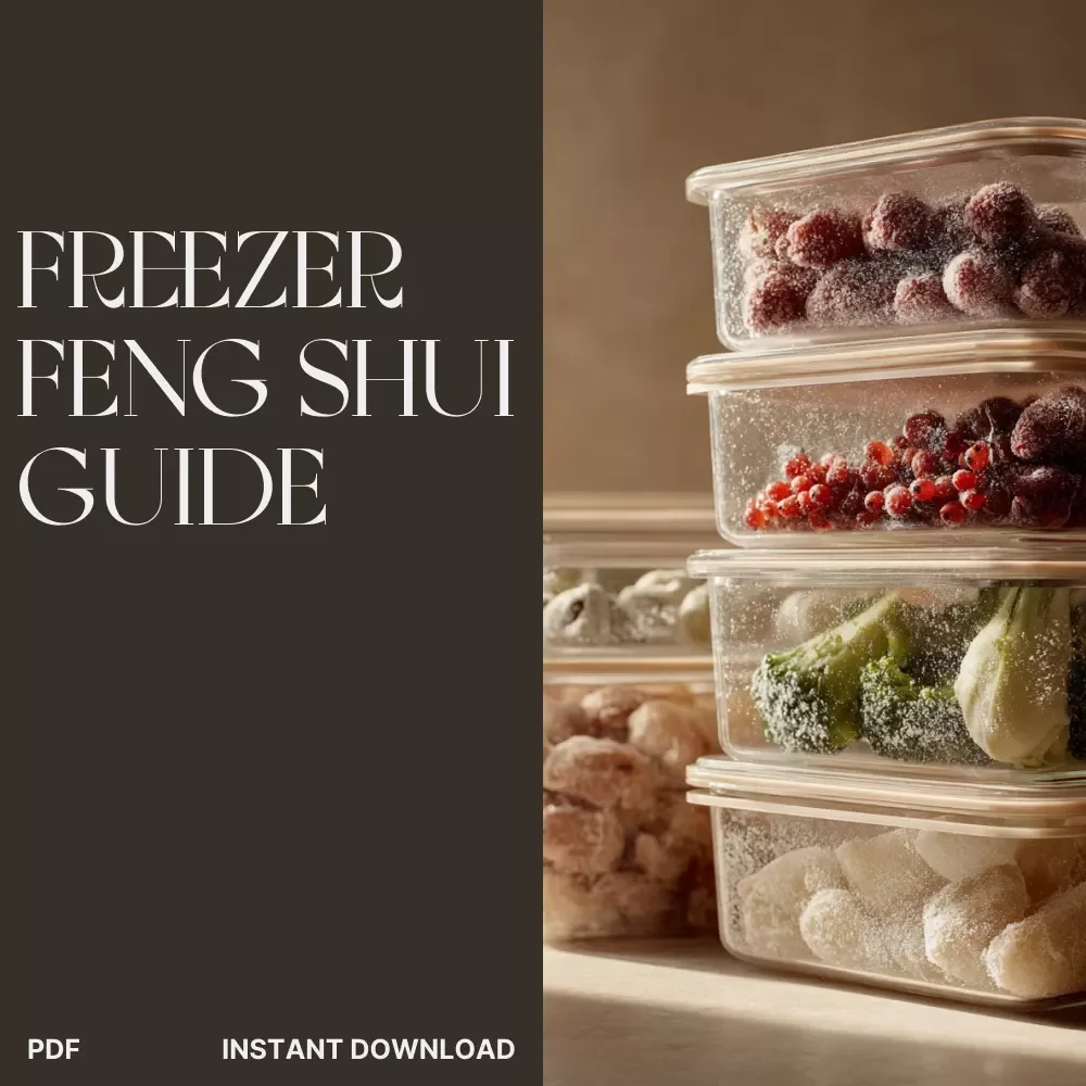 Freezer Feng Shui Guide | Printable Checklist for How to Organize Your Freezer | Digital Decluttering & Storage Optimization for Kitchen Efficiency