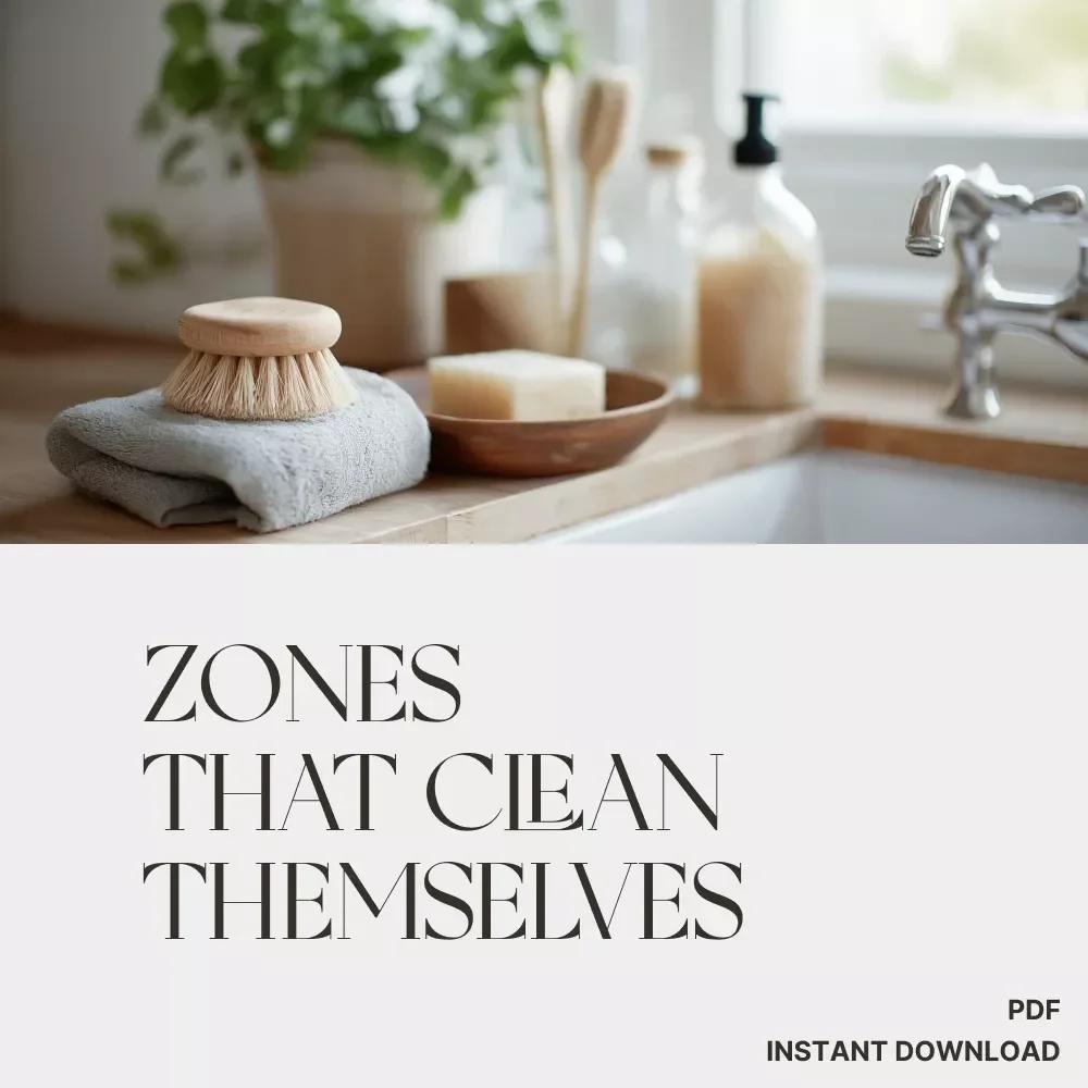 Zones That Clean Themselves | How to Create Zones for Easier Cleaning | Digital Home Organization Guide, Smart Cleaning System eBook, AI Cleaning Checklist