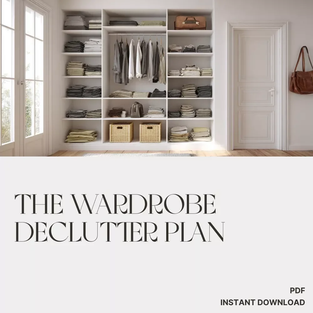 The Wardrobe Declutter Plan | Closet Organization Checklist | Minimalist Closet Clean Out Guide | Digital Download Printable