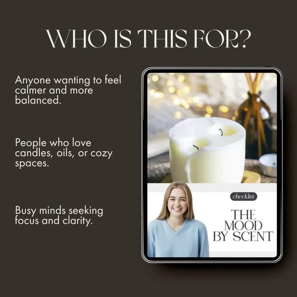 The Mood by Scent Checklist | Digital Download for Aromatherapy & Mood Enhancement | Tips for Using Scents for Mood, Focus & Relaxation