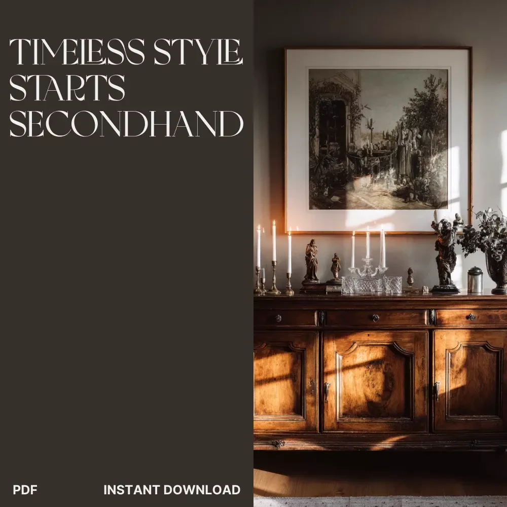 Timeless Style Starts Secondhand | Thrifted Home Decor Guide | Sustainable Interior Design eBook | DIY Upcycling & Vintage Styling Tips | Digital Download