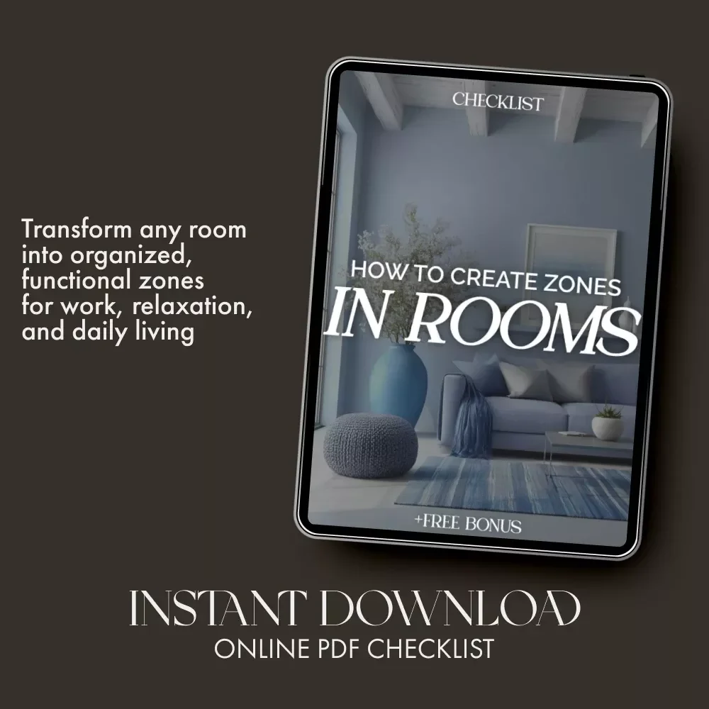 How to Create Zones in Rooms | Printable Home Layout Checklist | Interior Design & Space Planning Guide | Digital Download