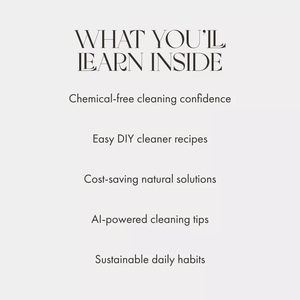 Fresh Clean Naturally | Digital Guide on How to Clean Without Harsh Chemicals | Eco-Friendly Cleaning eBook for a Healthier Home
