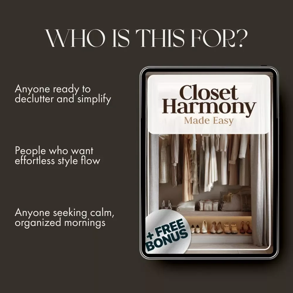 Closet Harmony Made Easy | Digital Guide to How to Organize Clothes by Category for a Stress-Free, Stylish Wardrobe