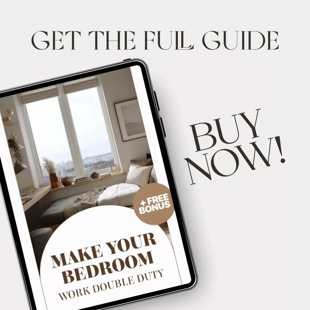 Make Your Bedroom Work Double Duty | Guide to How to Make a Bedroom Function as Office and Sleeping Area | Digital Download Home Design eBook for Small Spaces