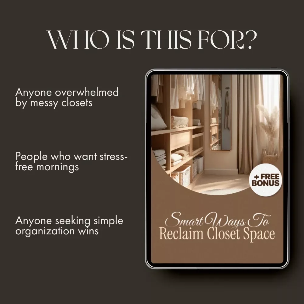 Smart Ways to Reclaim Closet Space | Declutter Your Wardrobe Guide | Digital Download for Organizing, Capsule Wardrobes & Storage Solutions | Perfect for When You Don’t Know What to Do When Wardrobe Is Full