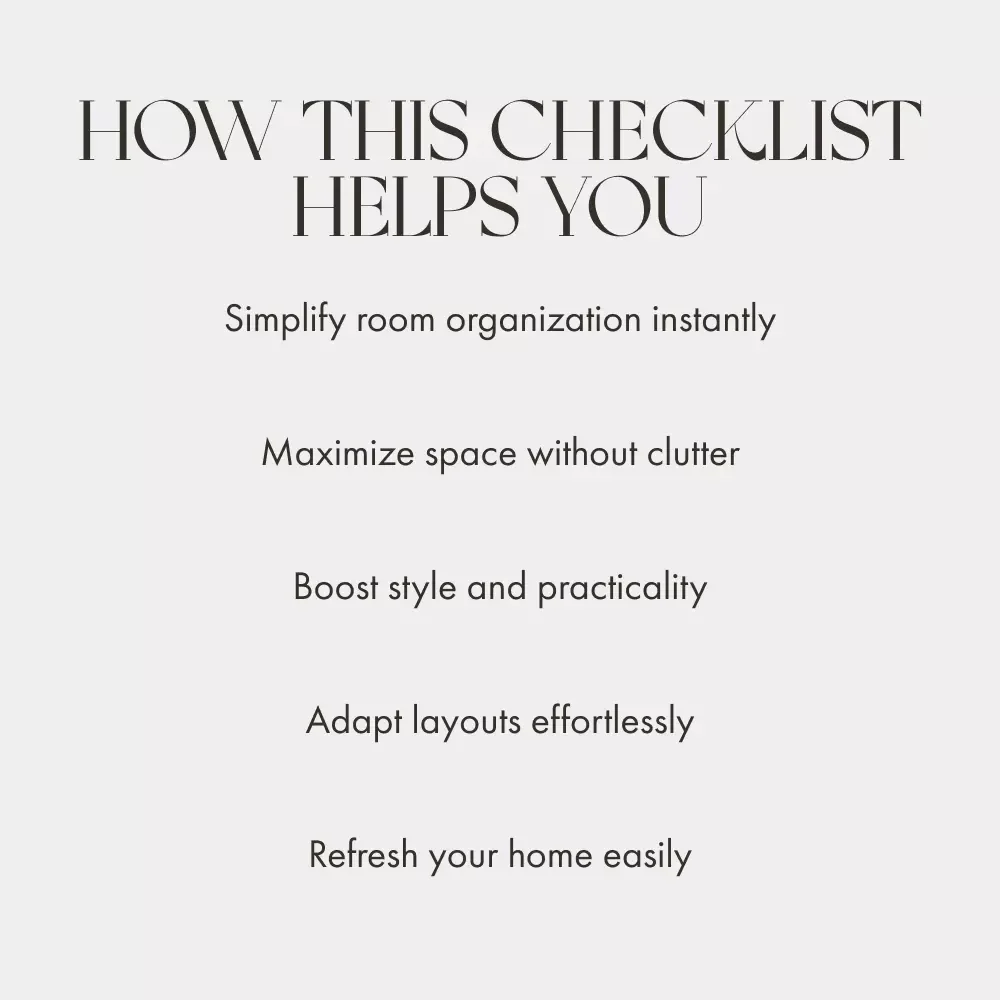 Your Fun & Practical Checklist for Multi-Functional Spaces | Smart Home Organization Guide with Tips for Using Shelves to Separate Multi Functional Areas
