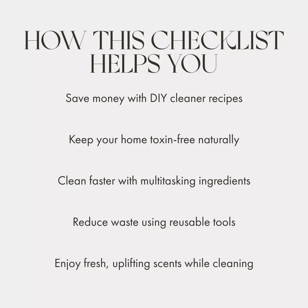 The Ultimate Natural Cleaner Checklist | Digital Download for Eco-Friendly Homes | Best Way to Use Natural Cleaners | Printable Cleaning Guide