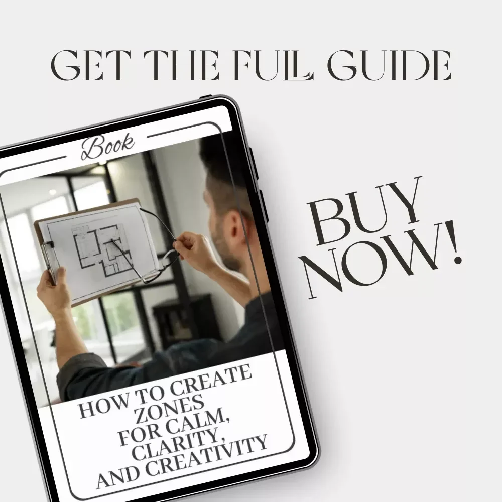 How to Create Zones for Calm, Clarity, and Creativity | Home Zoning eBook for Productivity, Relaxation & Focus | Digital Download Guide on How to Create Zones in Your Home