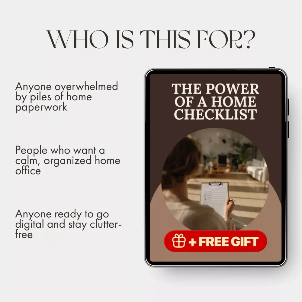 The Power of a Home Checklist | Digital Productivity Guide for Home Organization, Cleaning, and Routine Planning | Printable & Downloadable eBook for Busy Homeowners