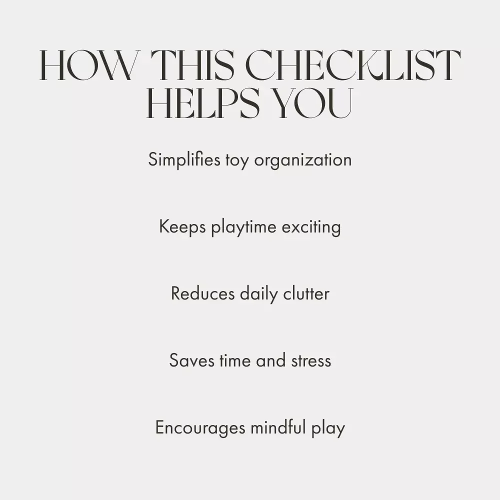 The Smart Toy Rotation & Storage Checklist | Printable Digital Download for Parents | How to Rotate and Store Toys Easily | Organized Playroom Guide for Busy Families
