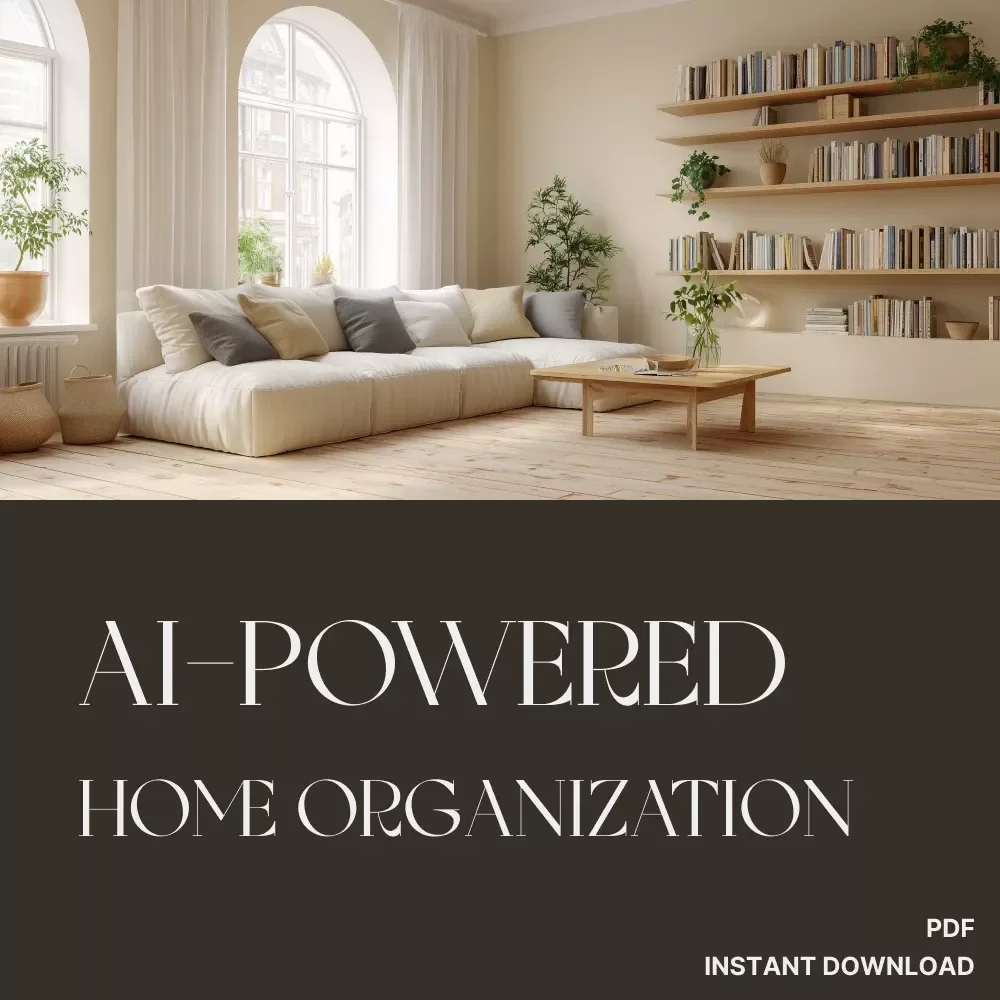 AI-Powered Home Organization Checklist | Digital Download | How to Use AI to Plan Home Organization | Smart Home Decluttering Guide