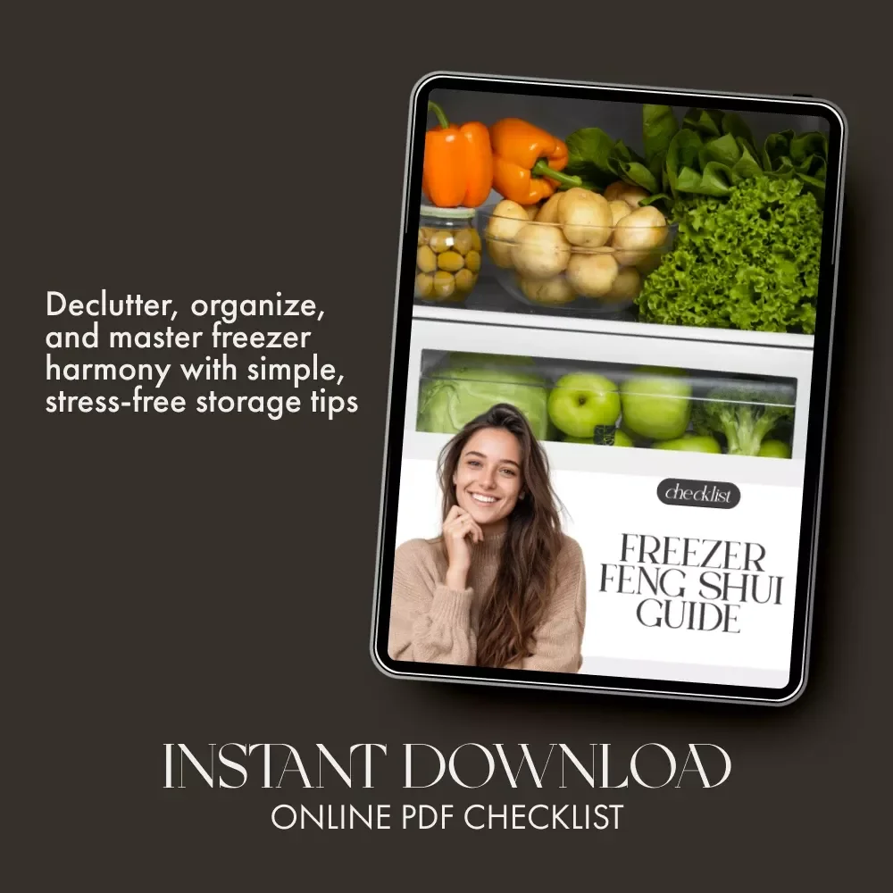 Freezer Feng Shui Guide | Printable Checklist for How to Organize Your Freezer | Digital Decluttering & Storage Optimization for Kitchen Efficiency