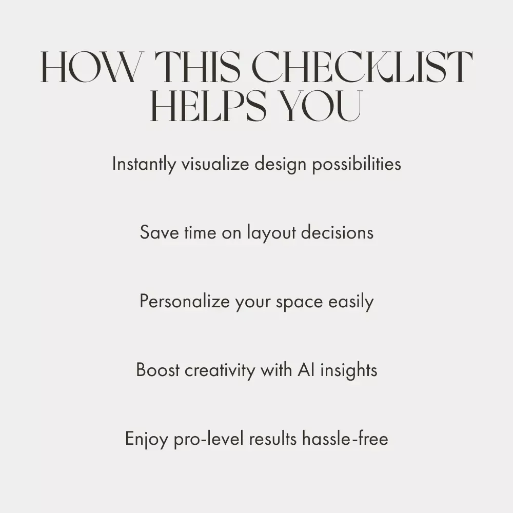 Room Remix with AI Magic | Interior Design Checklist | How to Use AI to Suggest Furniture Arrangement | Digital Download Home Design Guide