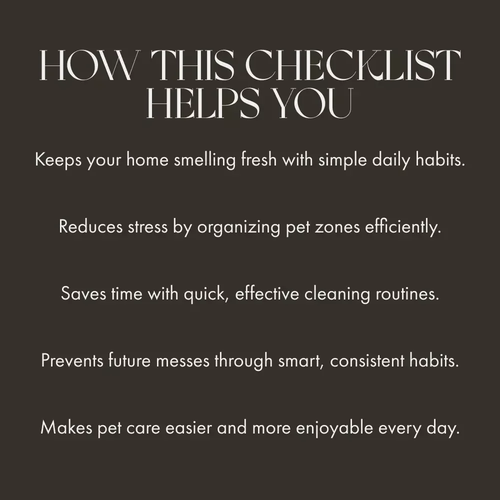 The Ultimate Pet Mess Survival Checklist | Digital Download for Pet Parents | How to Manage Pet Mess in Living Areas