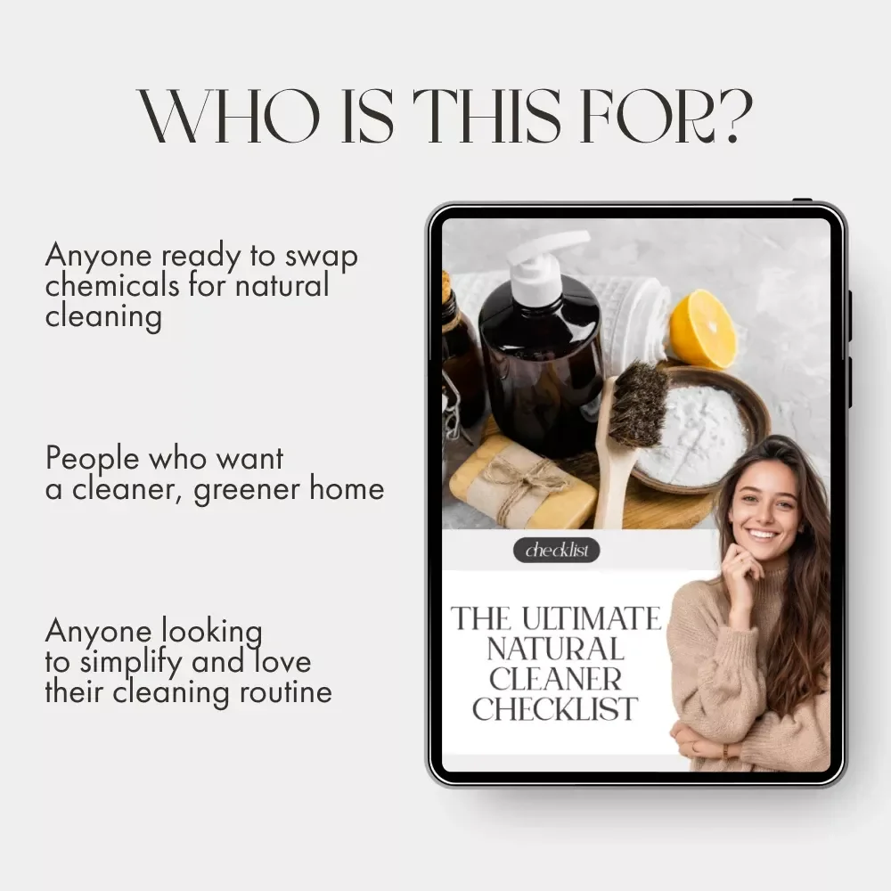 The Ultimate Natural Cleaner Checklist | Digital Download for Eco-Friendly Homes | Best Way to Use Natural Cleaners | Printable Cleaning Guide