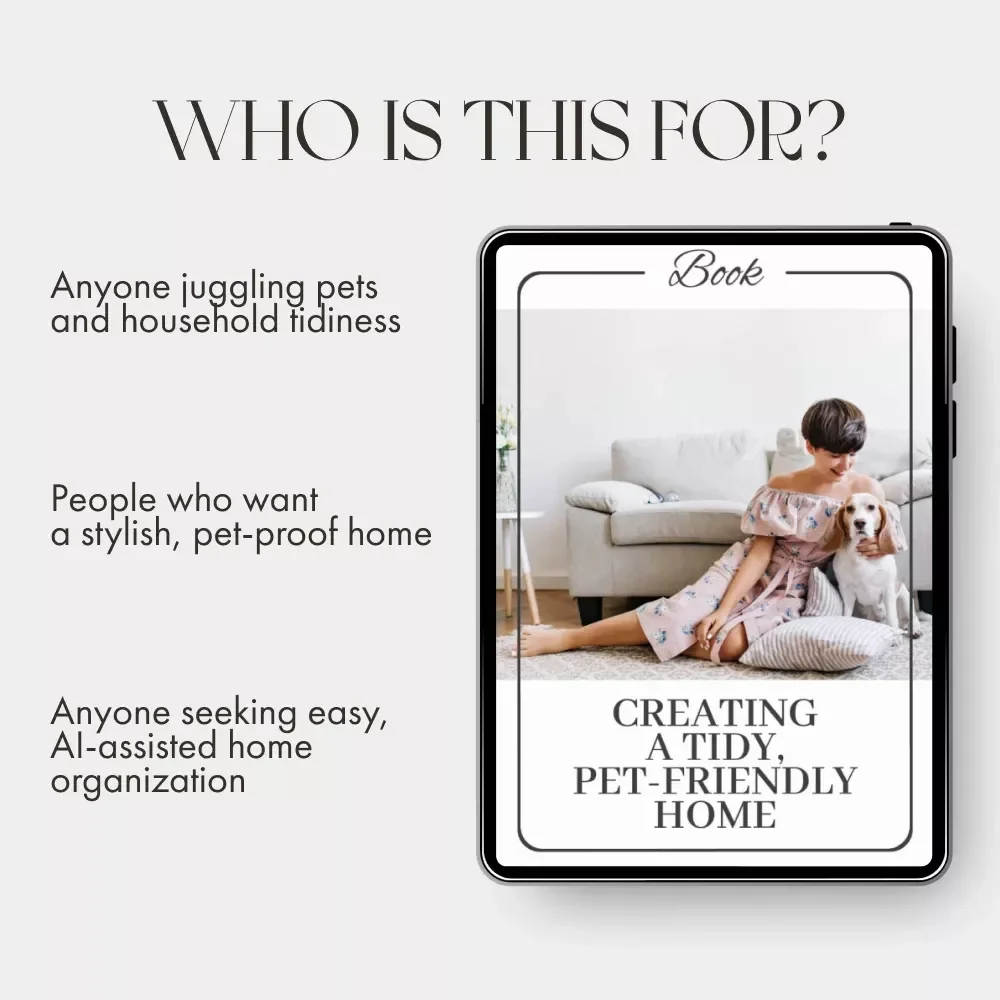 Creating a Tidy, Pet-Friendly Home | eBook Guide for Pet Owners | How to Create a Tidy Pet Friendly Home | Digital Download for Organized, Stylish Living with Pets